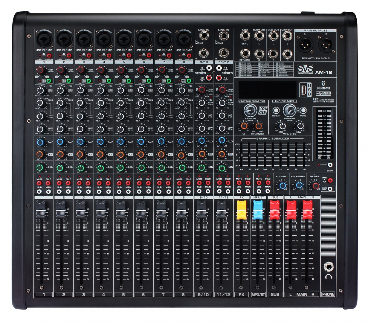 SVS Audiotechnik mixers AM-12 Микшерный пульт аналоговый, 12-канальный в Омске