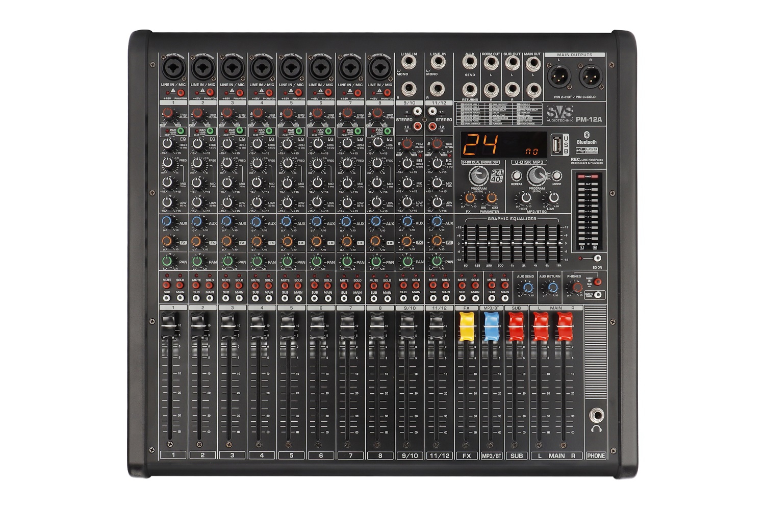 SVS Audiotechnik mixers PM-12A Активный аналоговый микшерный пульт, 12-канальный в Омске